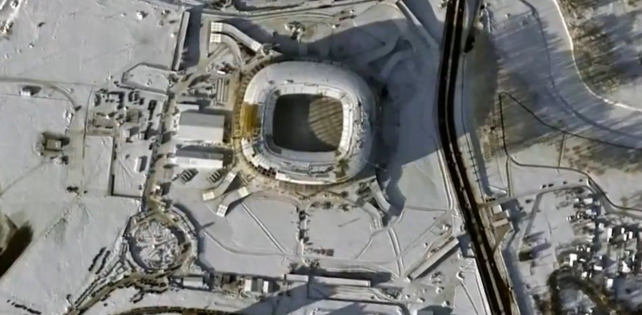 Спутник сфотографировал стадион «Мордовия Арена» из космоса