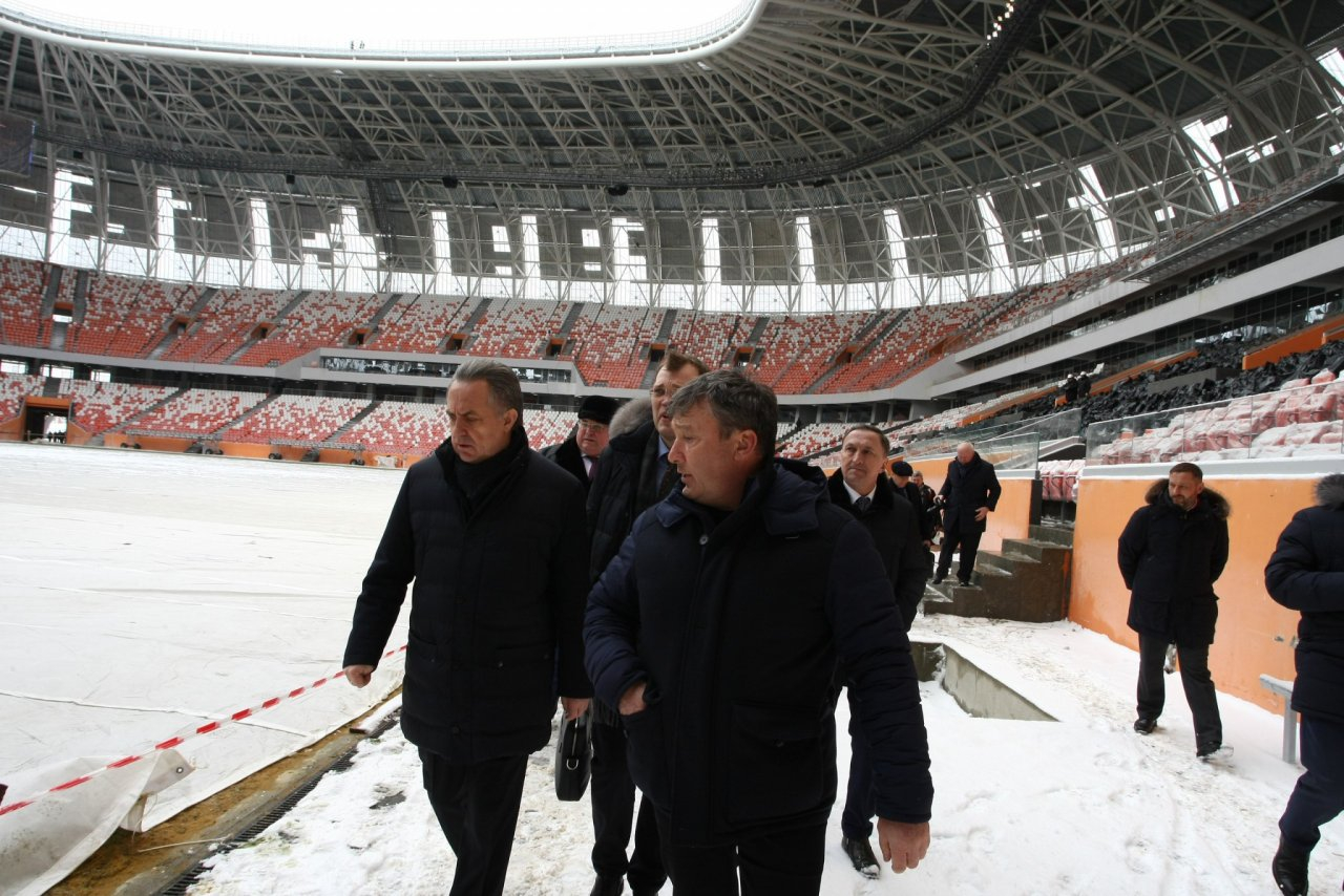 Виталий Мутко посетил стадион «Мордовия Арена» и стройплощадку гостиничного комплекса «Тавла» 