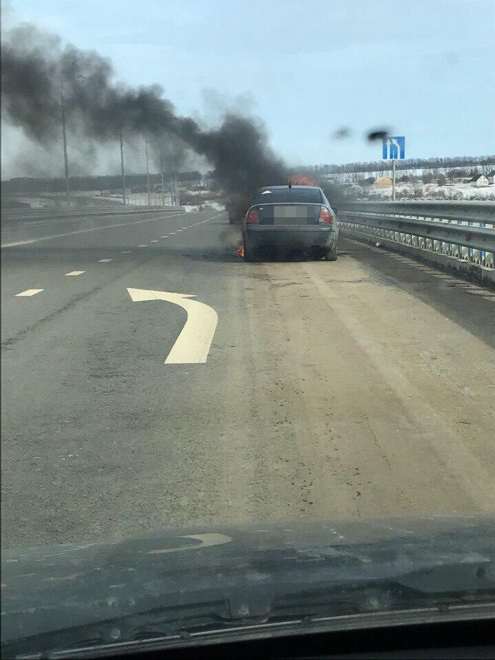 В пригороде Саранска сгорел автомобиль