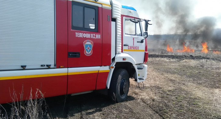 В трех районах Мордовии прогнозируется высокий класс пожароопасности