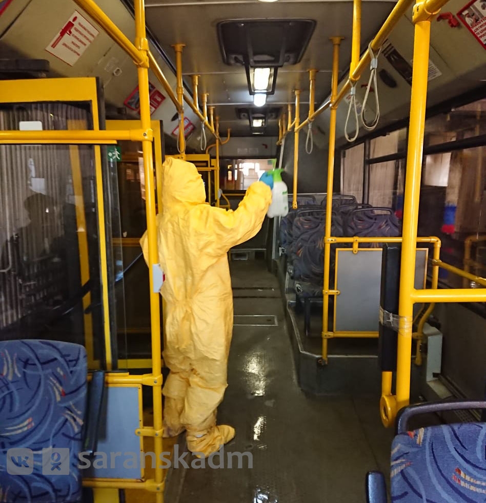 В Саранске из-за коронавируса начали дезинфекцию общественного транспорта