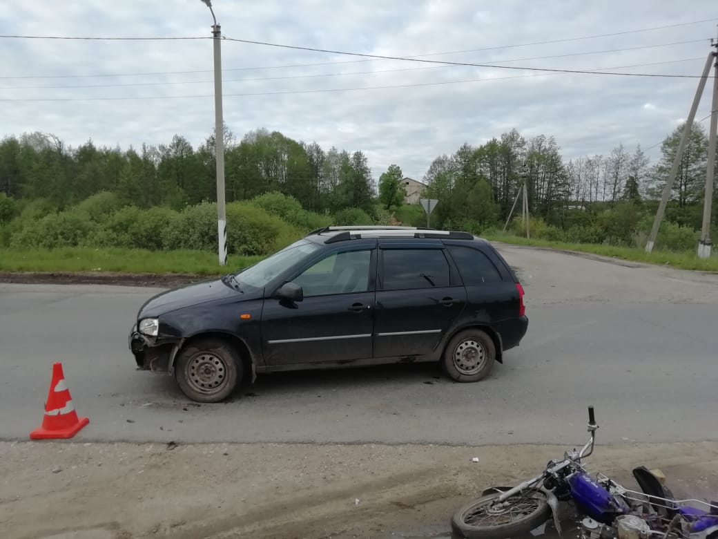 12-летний мотоциклист пострадал при столкновении с автомобилем в Мордовии