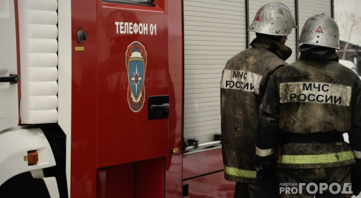 В Мордовии пожарные тушили заброшенное здание