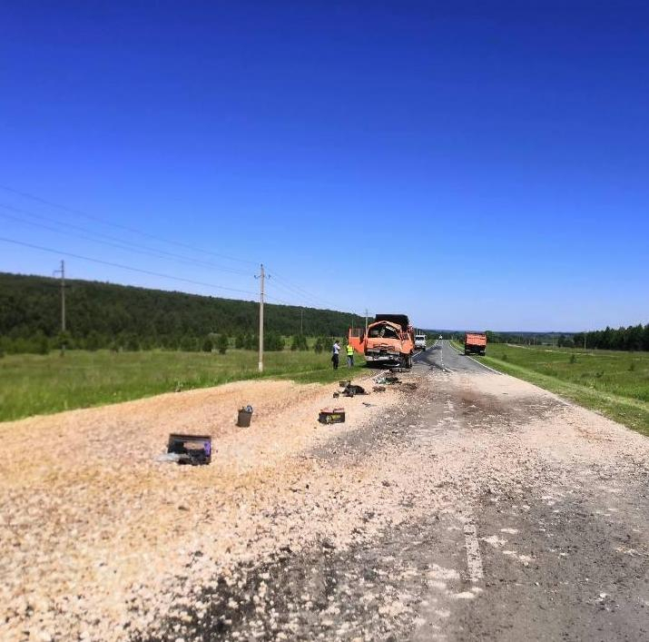 Самосвал перевернулся на автодороге в Мордовии, пострадал человек