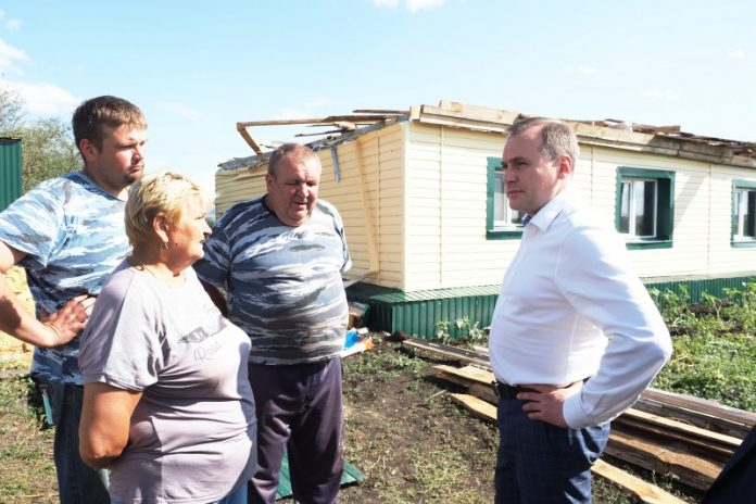 Артём Здунов посетил Старошайговский район, пострадавший от урагана