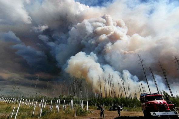 В тушении пожара на территории Мордовского заповедника задействовали авиацию Росгвардии