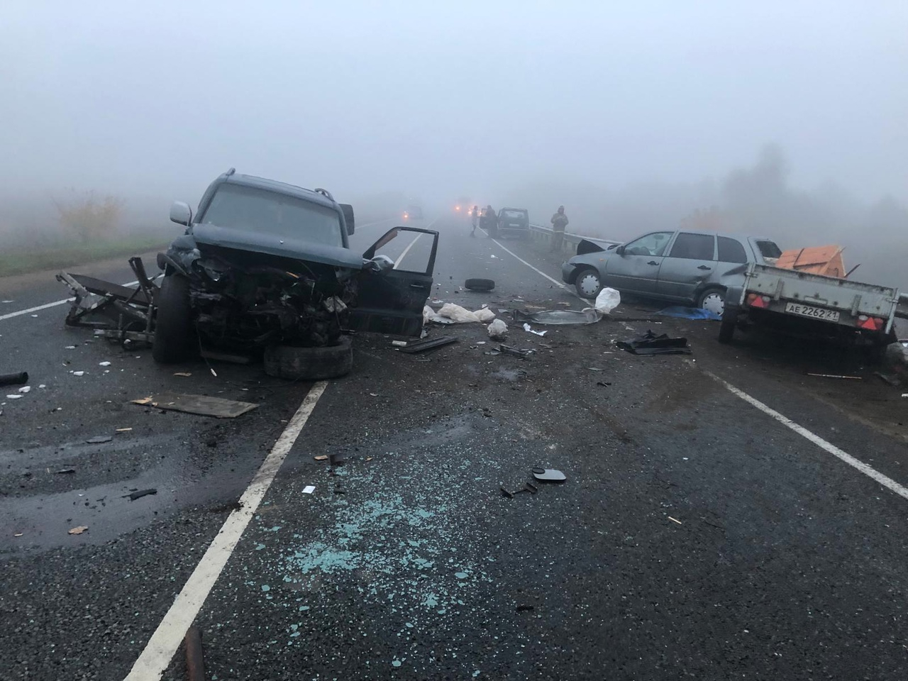 В Мордовии «Лада» протаранила внедорожник, ранее попавший в ДТП: есть пострадавший