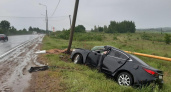 В Мордовии «Мазда» врезалась в световую опору 