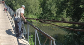 В Саранске продолжается ремонт моста через реку на Московской