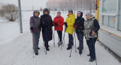 Пенсионеры из Саранска участвуют в скандинавской ходьбе