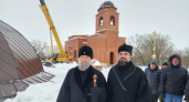 В Ромодановском районе освятили кресты, купола и колокола строящегося храма