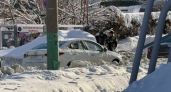 В Саранске снег отрезал проход к подъездам дома на Центральной улице