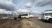 В Ковылкинском районе Мордовии пассажирка иномарки госпитализирована после столкновения с автобусом