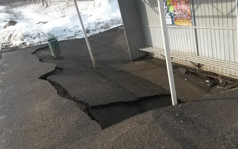 В Саранске остановка ушла под землю