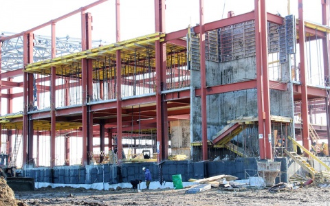 У нового терминала саранского аэропорта появился каркас