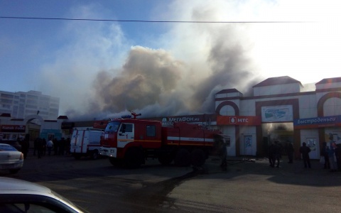 В Саранске произошел пожар на Заречном рынке