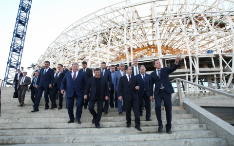 Михаил Бабич проверил строящиеся в Саранске объекты к Чемпионату Мира 2018