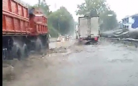 Саранские дороги не выдержали дождей