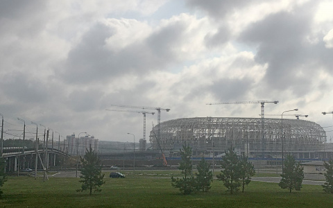 Саранск снова накрывает пыль со стадиона
