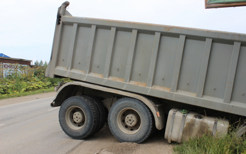 В Мордовии грузовик съехал в кювет и врезался в дерево