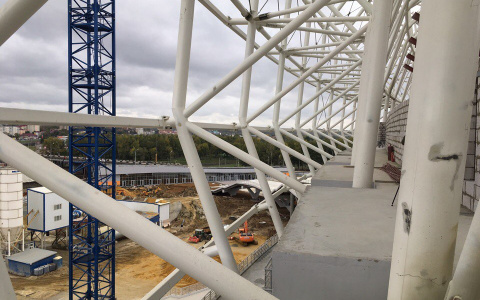 Купол стадиона «Мордовия-Арена» продолжат красить до 30 ноября