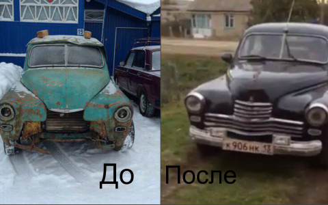 Мужчина из Мордовии своими руками реставрирует автомобиль 1948-го года