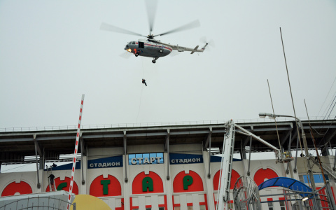 Пожар на стадионе, спасение рыбаков и страшные ДТП: в Мордовии прошли всероссийские учения спасателей
