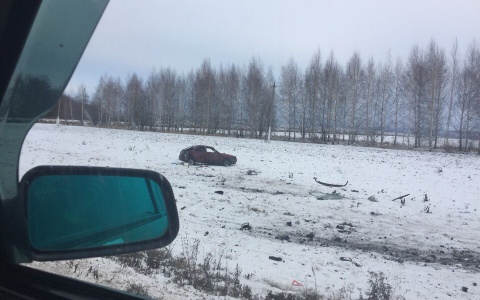 В Мордовии легковушка вылетела в кювет