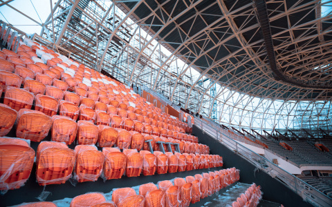 На саранском стадионе «Мордовия Арена» строят временную инфраструктуру