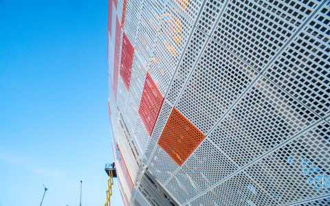 Появились фото обшивки стадиона «Мордовия Арена» крупным планом