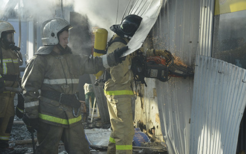 В МЧС Мордовии рассказали о пожаре на рынке «Ринг» 