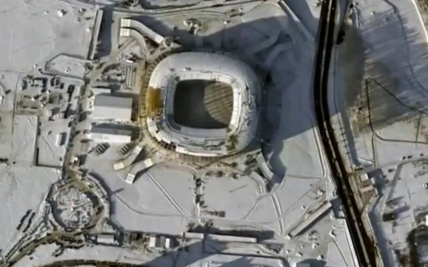 Спутник сфотографировал стадион «Мордовия Арена» из космоса