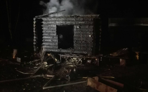 В Мордовии в сторожке около заправки сгорел бродяга 