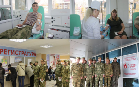 В Мордовии росгвардейцы пополнили банк крови