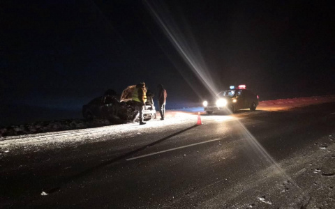 На трассе в Мордовии иномарка врезалась в «КАМАЗ»