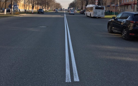 В Саранске начались работы по обновлению дорожной разметки