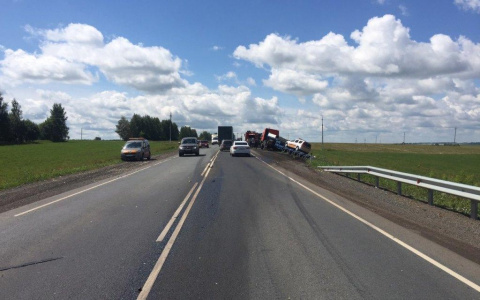 На трассе в Мордовии легковушка врезалась в фуру
