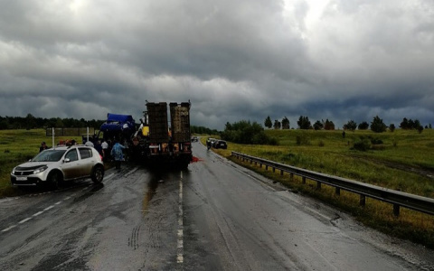 На трассе в Мордовии столкнулись две фуры и легковушка: один человек погиб, двое пострадали