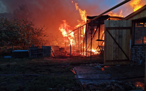 Огонь уничтожил пять домов в одном из сел Мордовии