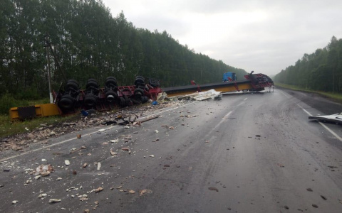 Жуткое ДТП на трассе в Мордовии: столкнулись две фуры (фото)