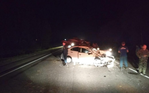 На трассе в Мордовии не смогли разъехаться легковушка и трактор: двое пострадали