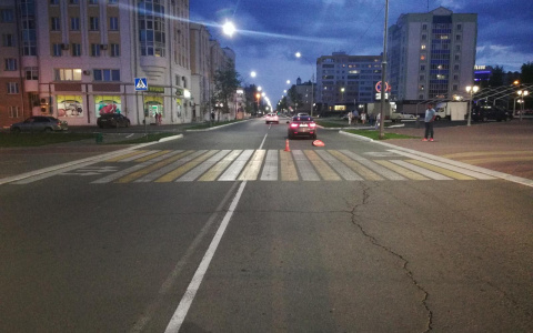 В центре Саранска водитель иномарки сбил молодую девушку на пешеходном переходе