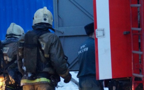 В центре Саранска тушили пожар