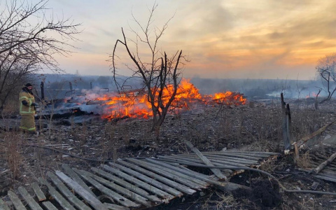 Из-за пала сухой травы в Мордовии горели 19 строений