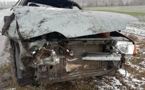 В Мордовии мужчина на ВАЗе снес дорожный знак и отправил сына в больницу