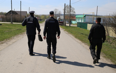 Полицейские и бойцы ОМОН проверяют села в Мордовии