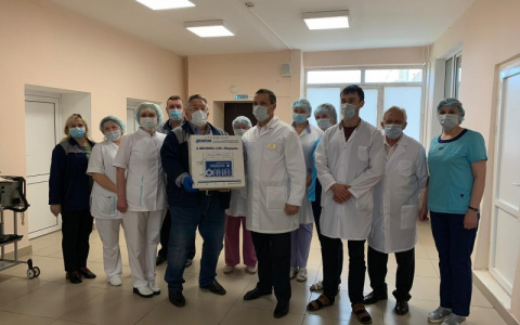 Республиканской инфекционной больнице подарили портативный аппарат ИВЛ