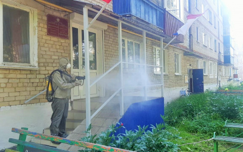 Сотрудники МЧС третью неделю проводят дезинфекцию в Рузаевке