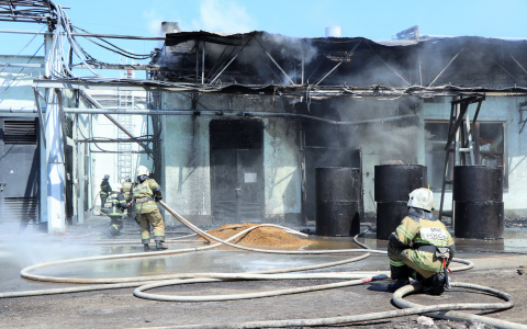 На территории саранского молочного комбината произошел пожар