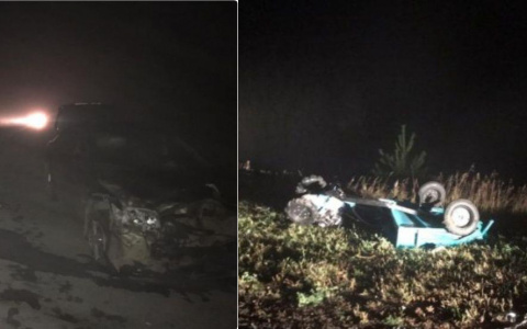 В Мордовии иномарка «догнала» мотоблок на темной дороге